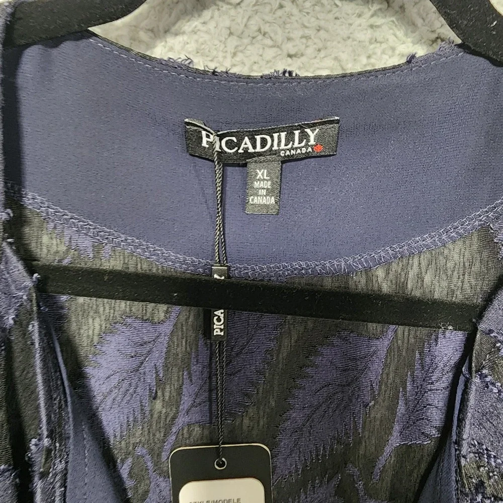 Picadilly Canada Womens Jacket Size XL Blue‎ Shawl Wrap NWT